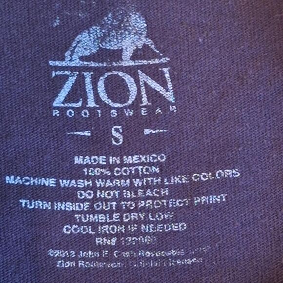 Johnny Cash The Man In Black Zion Rootswear Authentic T-Shirt Tubular Tee S - Picture 4 of 8